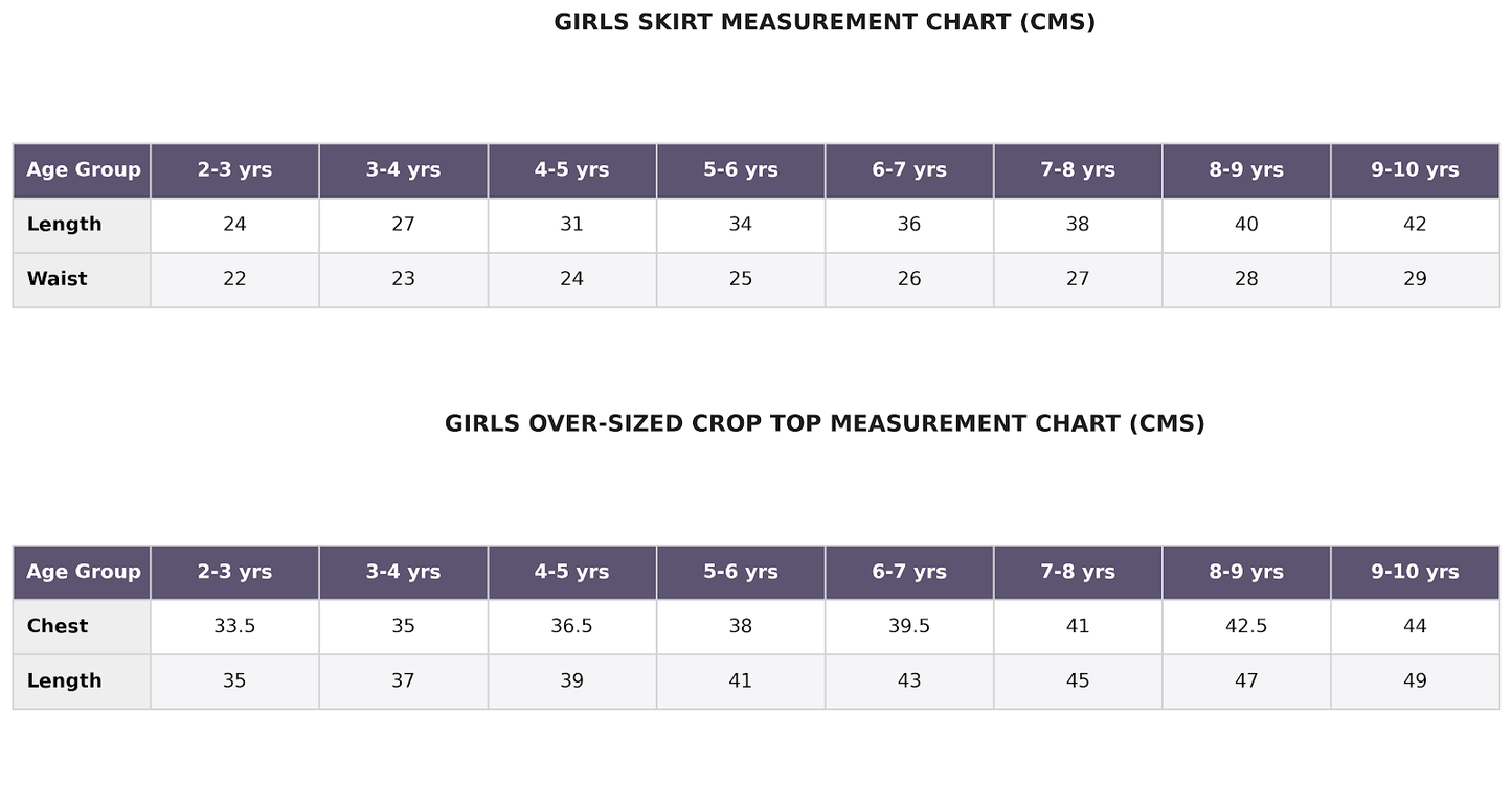 Vela Orange skirt set of 3