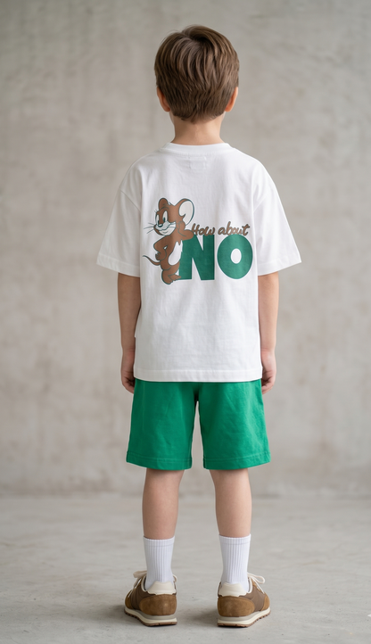 How about NO! Over-sized t-shirt & shorts set