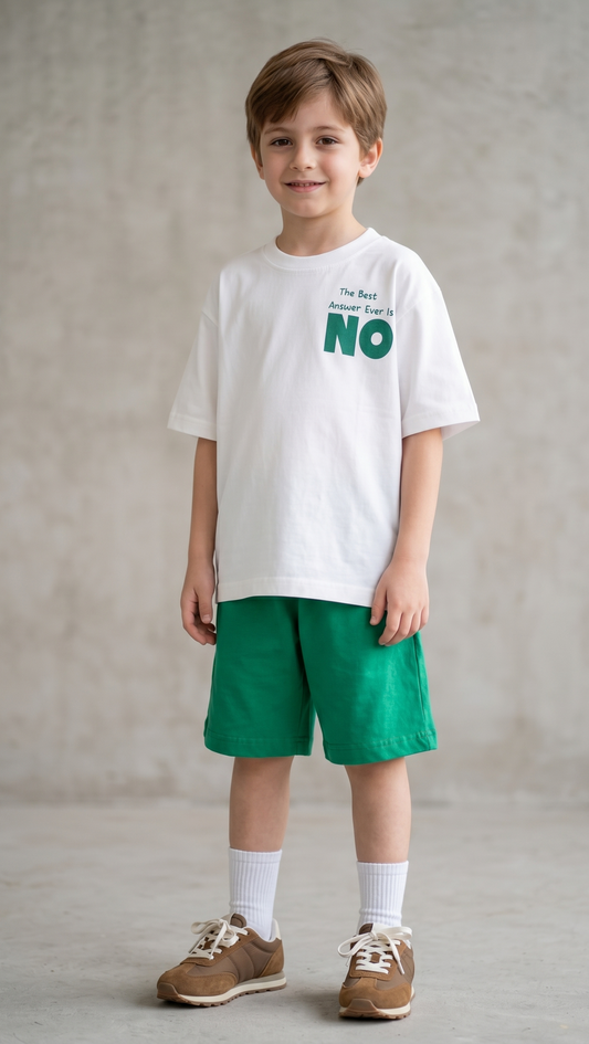 How about NO! Over-sized t-shirt & shorts set
