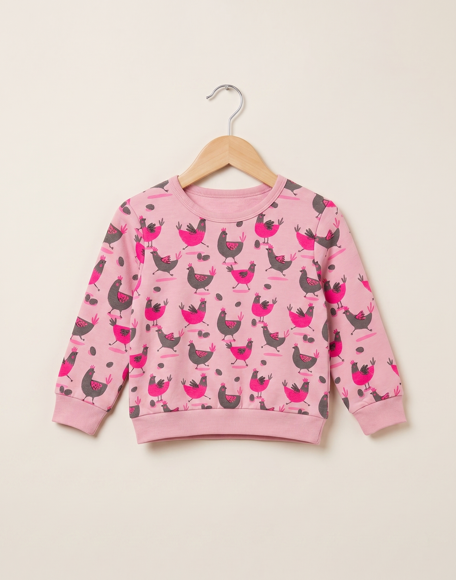 Unisex Cotton Hen Print Full Sleeve Co-ord Sets