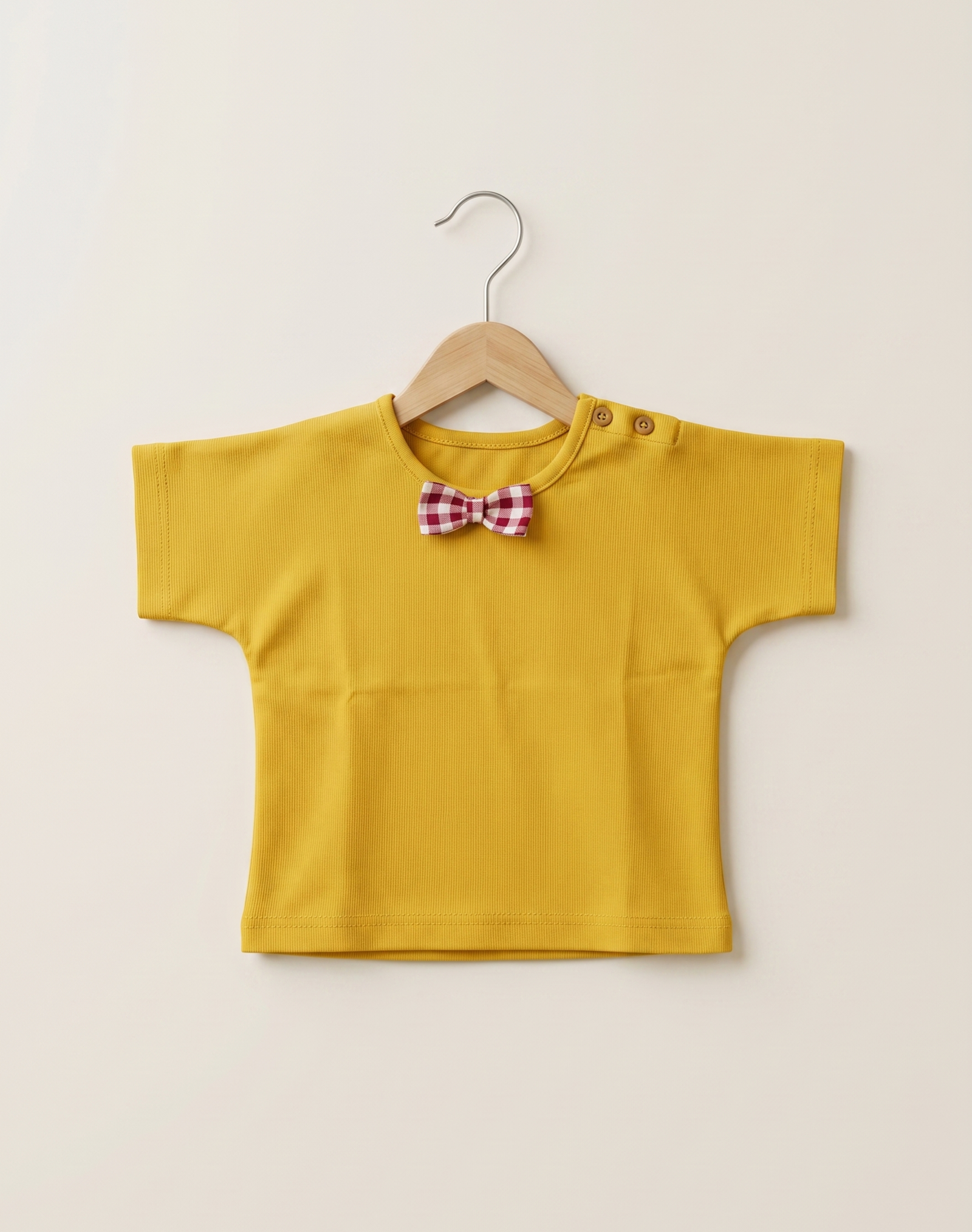 Solid Yellow Newborn Toddler Cotton Sets with Bow