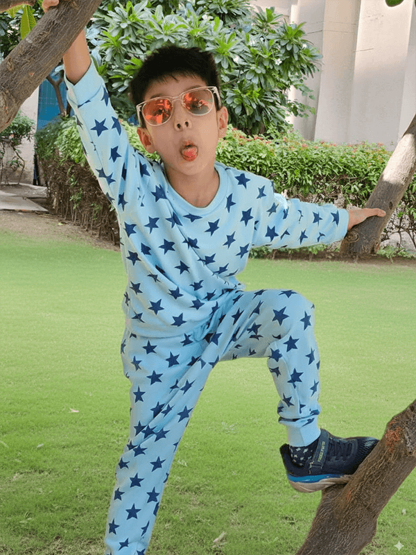 Unisex Cotton Star Printed Full Sleeve Co-ord Sets