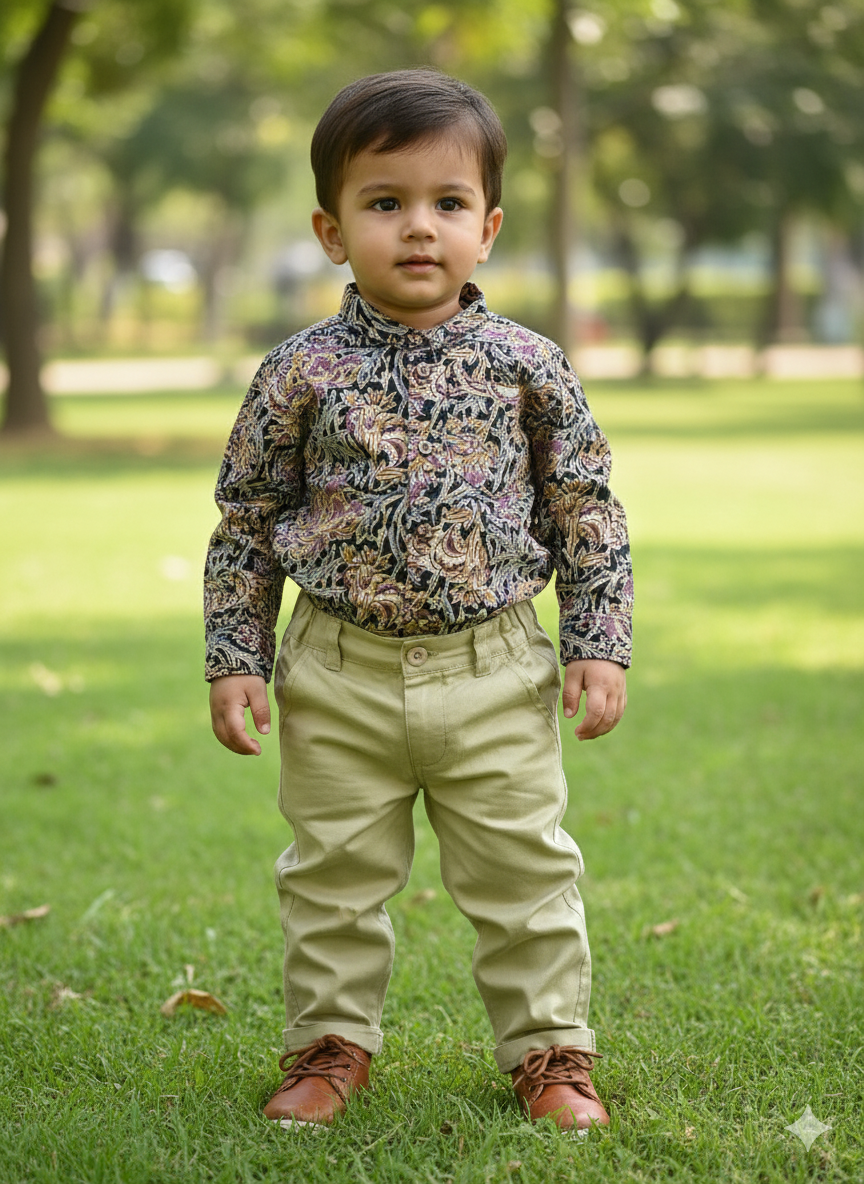 kalamkari pant shirt set kids